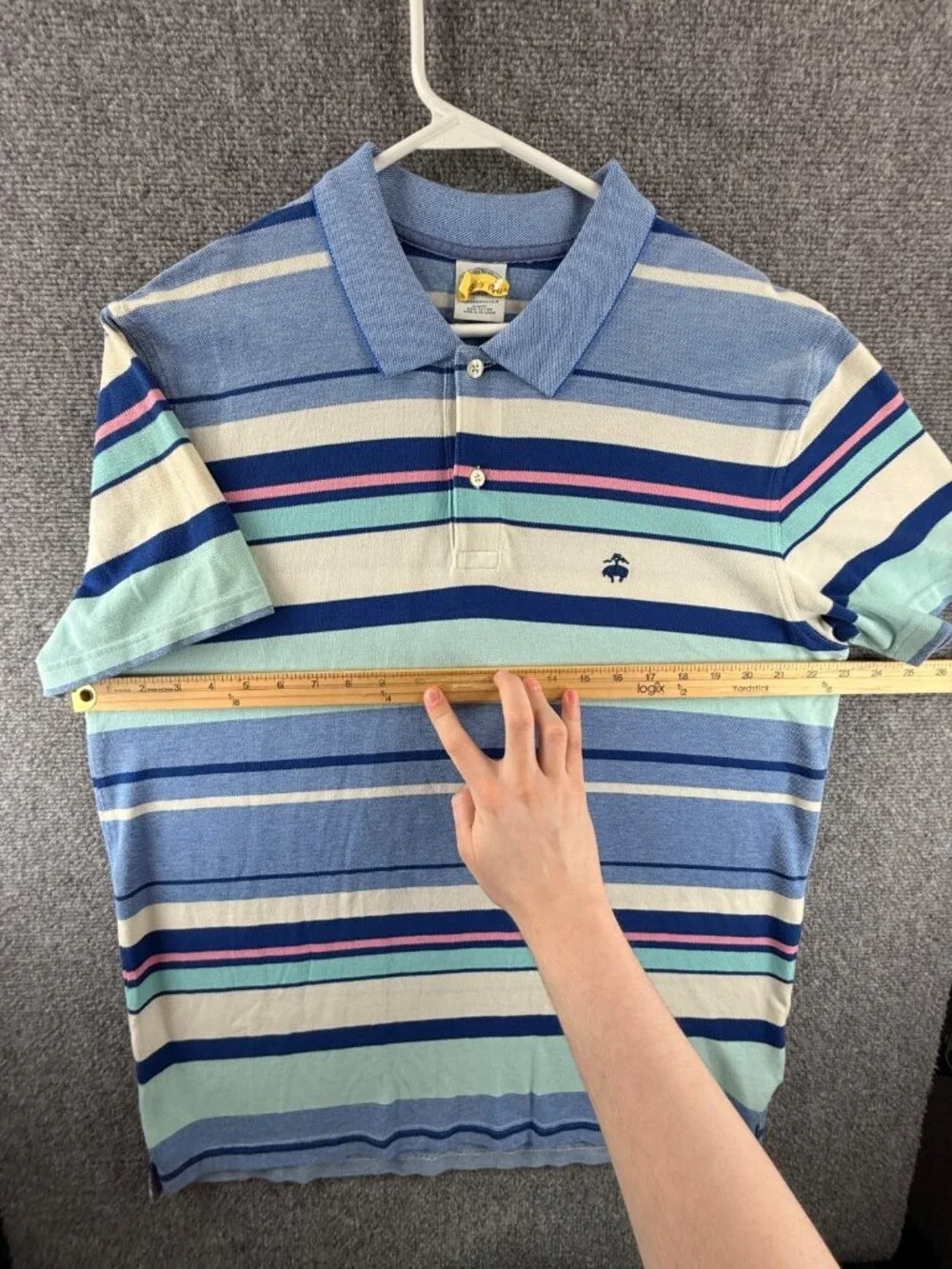 Brooks Brothers Colorful Striped Slim Fit Performance Polo XL Short Sleeve